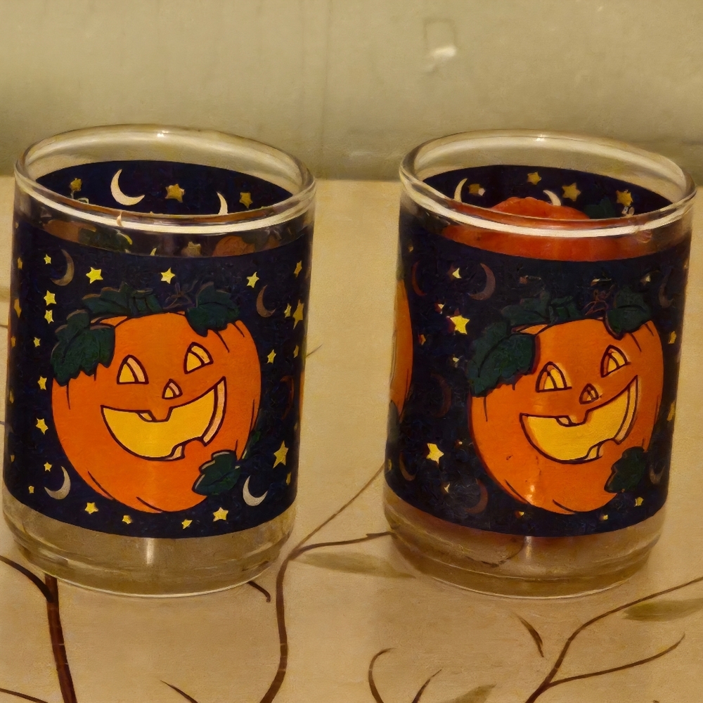 4 Vintage 1990s Halloween Votives With Candles - Picture 3 of 12